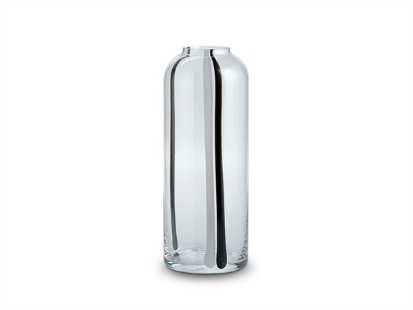 IVV Empire, vaso trasparente con bacchette bianco/nero h49 cm