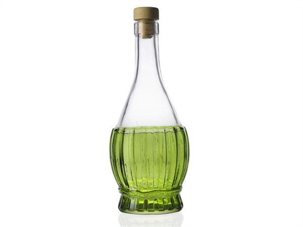 IVV Tuscania suite, bottiglia per olio h23 cm cl.50 decoro verde con tappo dosatore