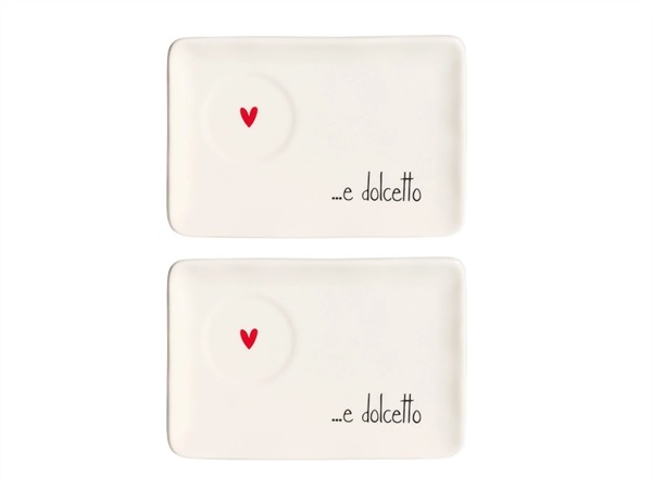 SIMPLE DAY LIVING & LIFESTYLE Set 2 Piattini per Tazze Espresso Dolcetto