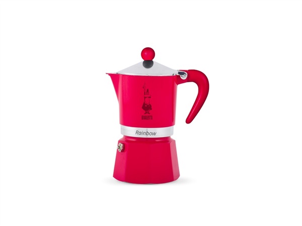 Bialetti industrie rainbow moka ciliegia 3 tazze