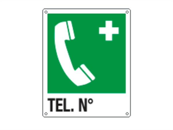 CARTELLI SEGNALATORI Cartello telefono di emergenza "TELEFONO N." 25x31 cm