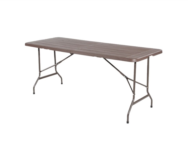 VERDELOOK Tavolo pieghevole, effetto legno, 180x70x74 cm