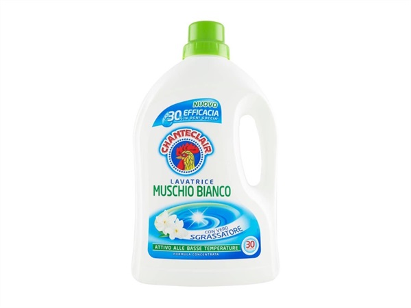 CHANTECLAIR Detersivo per Lavatrice Muschio Bianco 30 lavaggi, 1350 ml