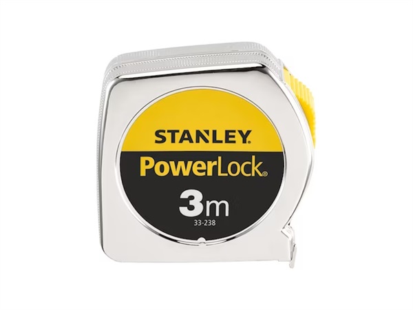 STANLEY Flessometro powerlock, cassa materiale sintetico,3 mt
