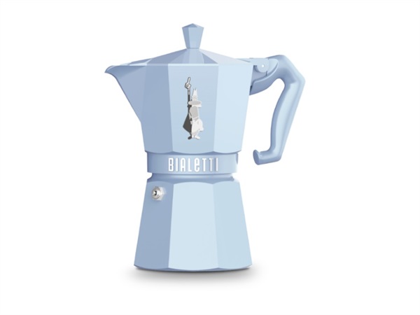 BIALETTI INDUSTRIE Moka exclusive azzurra , 6 tazze