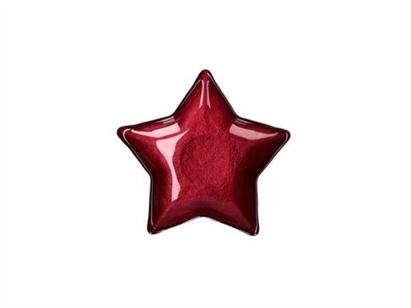 RITUALI DOMESTICI Neimieipensieri, piatto stella rosso 16 cm