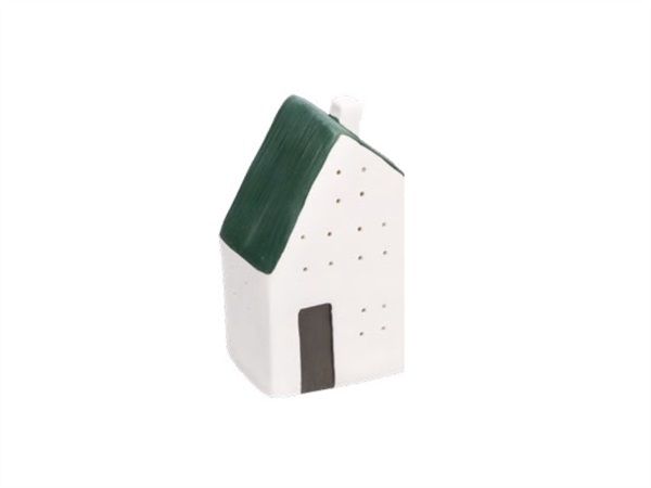 RITUALI DOMESTICI Nelvillaggio, casa singola verde 8.5x6.5x15h cm