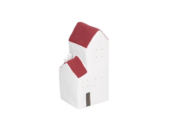 RITUALI DOMESTICI Nelvillaggio, casa alta rossa 9x7.5x17.5h cm