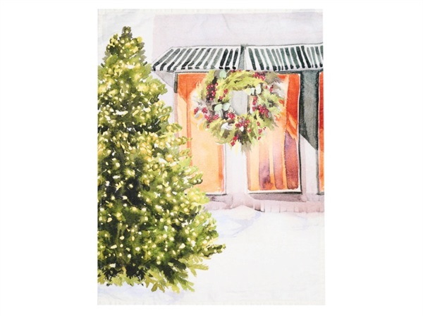 SIMPLE DAY LIVING & LIFESTYLE Canovaccio lino 50x68 cm, vetrina natalizia