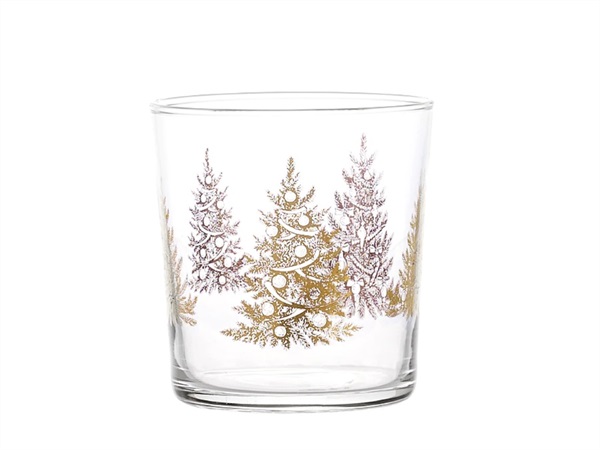 SIMPLE DAY LIVING & LIFESTYLE Bicchiere Albero Natale Oro, 35,5 cl