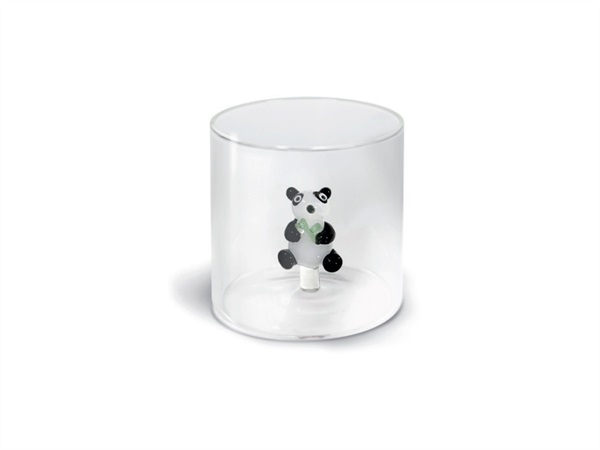 WD LIFESTYLE Bicchiere in vetro 250 ml, panda