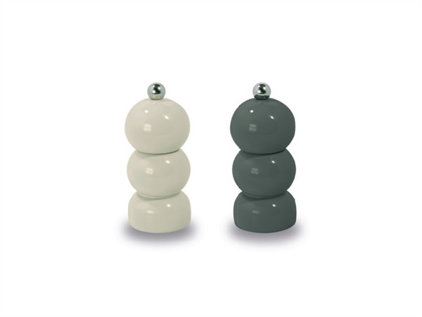 WD LIFESTYLE Set macinapepe e sale grigio/crema, 2 pezzi