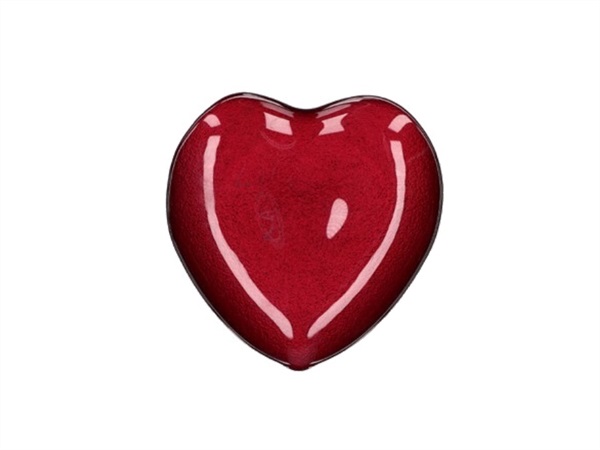 RITUALI DOMESTICI Neimieipensieri, piatto cuore rosso 21,5 cm