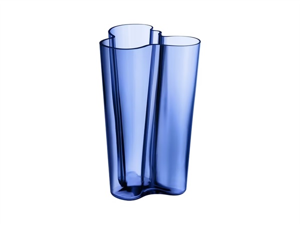 IITTALA Alvar Aalto, vaso blu oltremare in vetro 251 mm