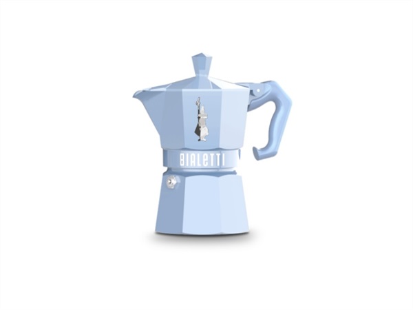 BIALETTI INDUSTRIE Moka exclusive azzurra , 3 tazze