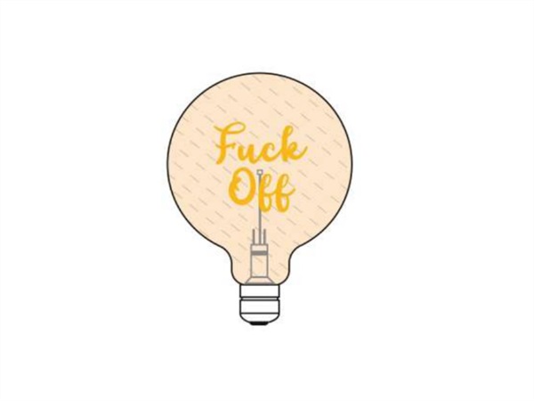 LIGHT NOTES Light notes bulb, Fuck off