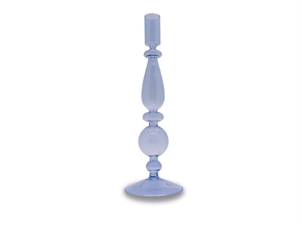 WD LIFESTYLE Portacandele in vetro borosilicato lilla, 25 cm
