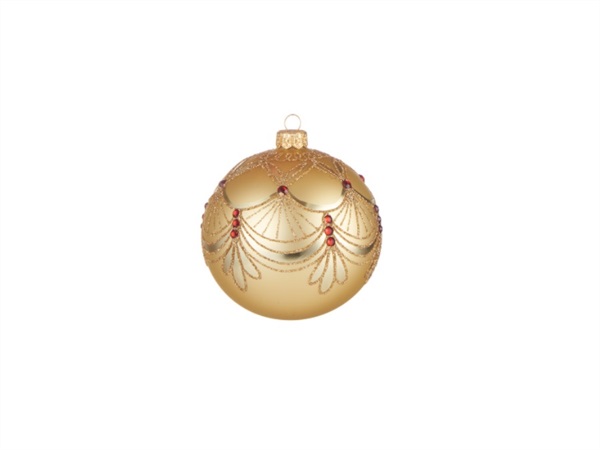 L'OCA NERA Albero in festa, palla decorata oro Ø 10 cm