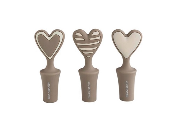 BRANDANI GIFT GROUP S.A.S. TAPPO BATTICUORE AVORIO/TORTORA DECORI ASSORTITI IN SILICONE BRANDANI