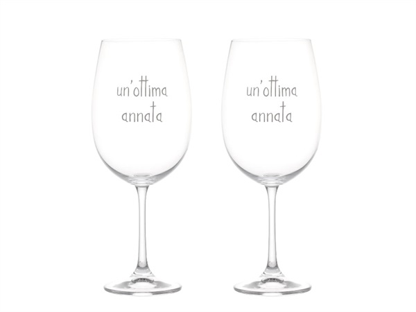 SIMPLE DAY LIVING & LIFESTYLE Set 2 calici vino Un'ottima annata, 64 cl