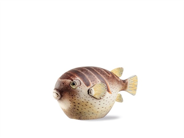 L'OCA NERA Pesce palla Colomesus decorativo in resina