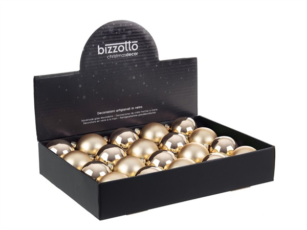 BIZZOTTO Sfera in vetro miele Ø 6 cm, colori assortiti