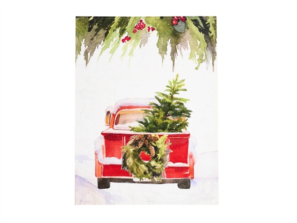 SIMPLE DAY LIVING & LIFESTYLE Canovaccio lino 50x68 cm, Christmas Truck