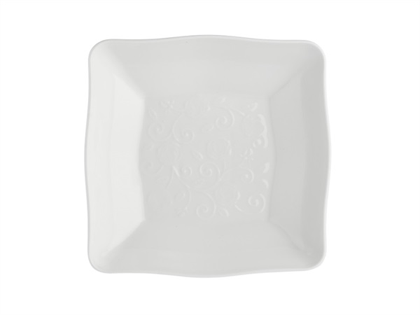 LA PORCELLANA BIANCA Florentina, piatto gourmet 22x22 cm