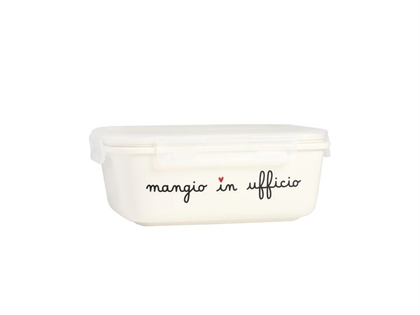 SIMPLE DAY LIVING & LIFESTYLE Contenitore Mangio in ufficio  - tg. L 19.5x14.5x6 cm