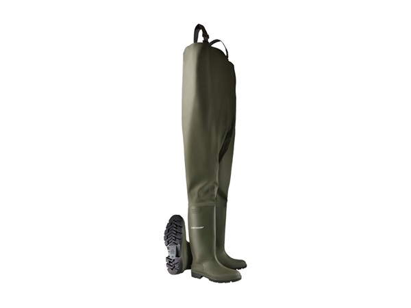 DUNLOP Stivale Pricemastor Chest Wader, Verde scuro/nero