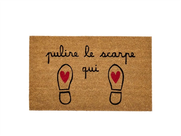 SIMPLE DAY LIVING & LIFESTYLE Zerbino Pulire le scarpe qui,  45x75 cm