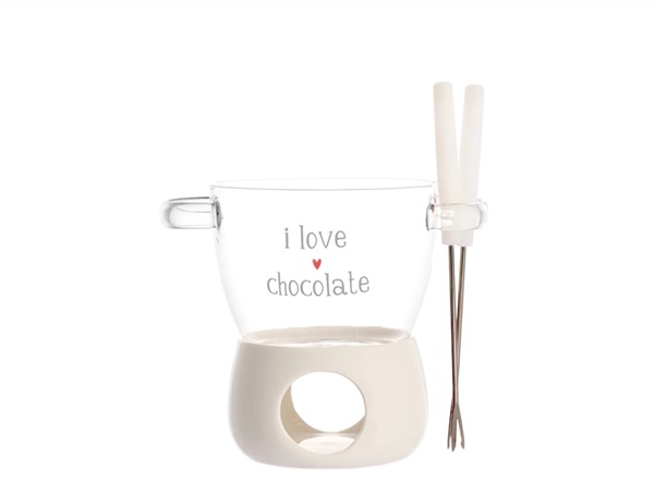 SIMPLE DAY LIVING & LIFESTYLE Fonduta cioccolato I Love Chocolate - base bianca