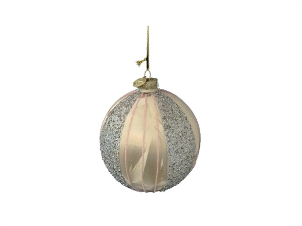 BIZZOTTO Sfera in vetro chrystal beige, Ø 10 cm