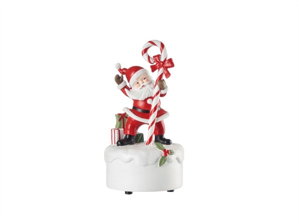 L'OCA NERA Sweet Santa!, carillon Babbo Natale ø10x19h cm