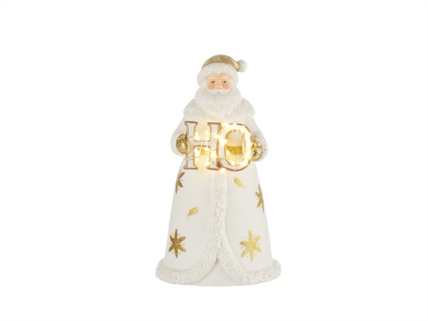 L'OCA NERA Parole in festa, Babbo Natale con luce led Ø11x19h cm