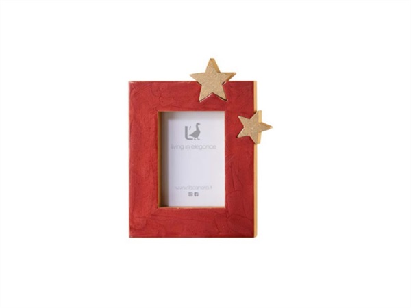 L'OCA NERA Festa splendente, portafoto rettangolare rosso 19,5x24h (10x15)