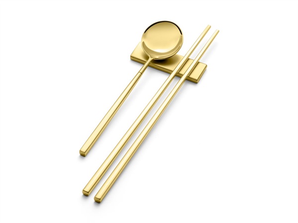 EME POSATERIE Set kyoto sushi tin gold, acciaio