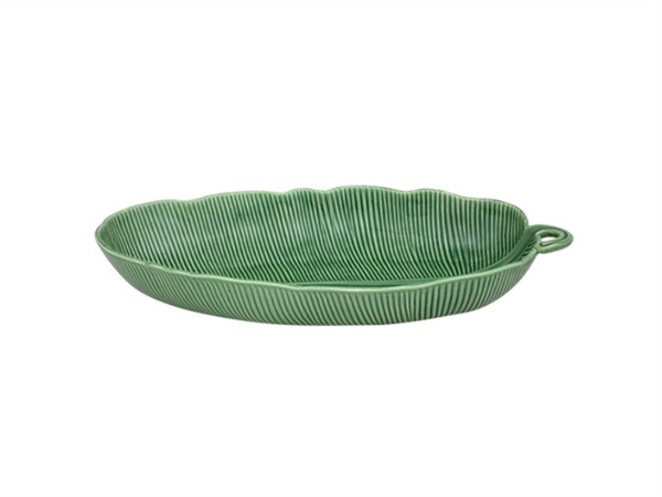 BORDALLO PINHEIRO Folhas, insalatiera foglia di banano verde 53 cm