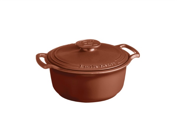 EMILE HENRY-EMILE & CO Sublime, cocotte tonda 4,2 lt - terra di siena