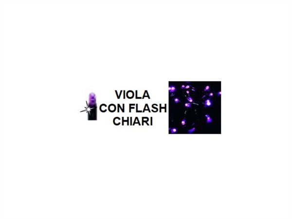 FIRMO BATTISTA E FIGLI Stringa 200 led, effetto strobo, viola chiaro, 20 m