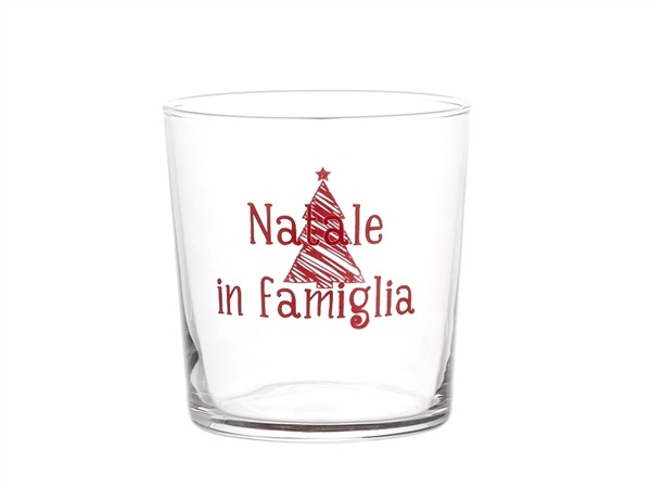 SIMPLE DAY LIVING & LIFESTYLE Bicchiere Natale in famiglia Rosso, 35,5 cl