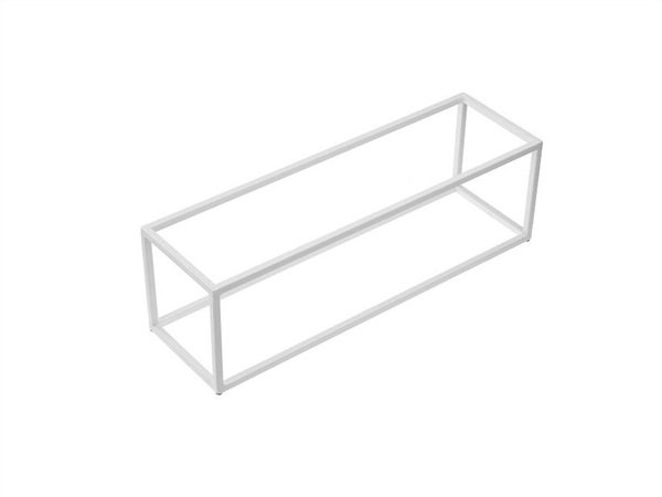 LEONE Stand per buffet bianco in metallo - GN 2/4  53x16,5x16 cm