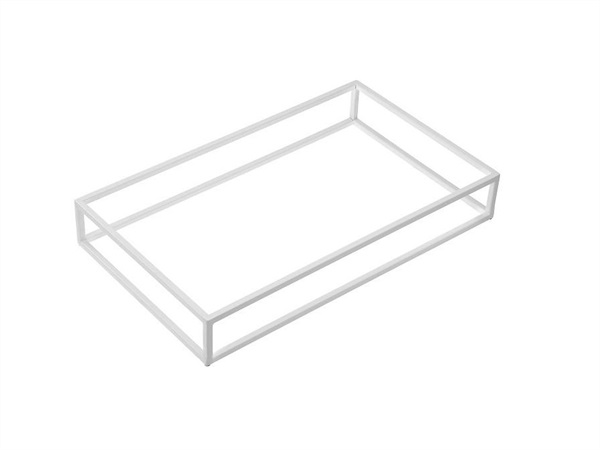 LEONE Stand per buffet bianco in metallo - GN 1/1 53x32,5x8 cm