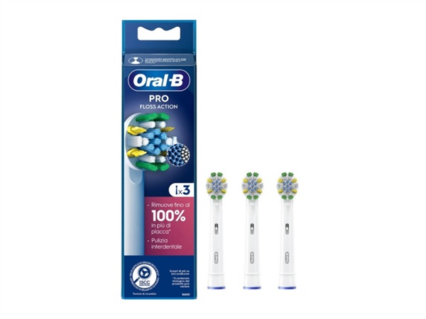 Oral-b testina di ricambio pro cross action bianche - 3 testine