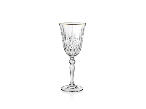 BRANDANI GIFT GROUP S.A.S. Gold&gold, set 6 calici crystal glass Ø8,5 cm