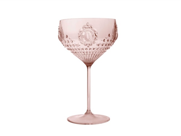 BACI MILANO Baroque & rock - bicchiere cocktail cipria, ø8xh18 cm