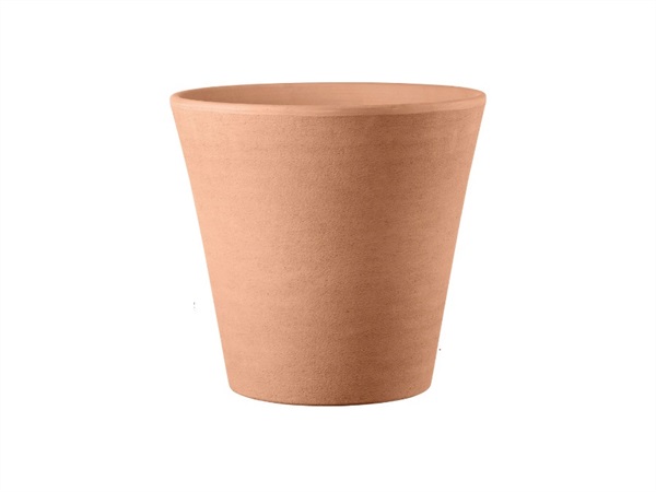 DEROMA Primitivo white, vaso conico in terracotta 43 cm