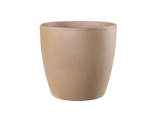 DEROMA Egg pot white garden, vaso in terracotta 25 cm