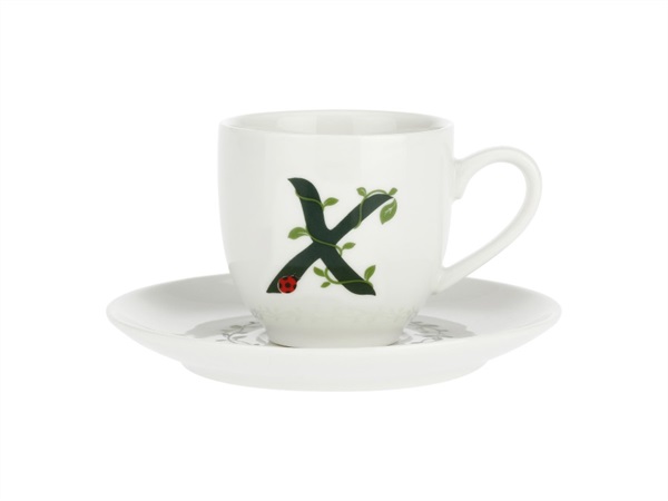 LA PORCELLANA BIANCA Solotua, Tazza Caffè con piattino "x"