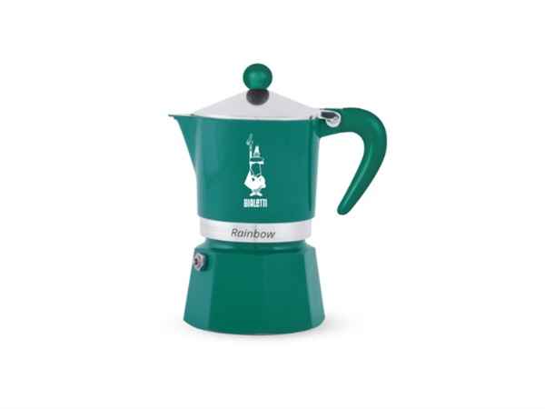 BIALETTI INDUSTRIE Rainbow, moka 3 tazze verde